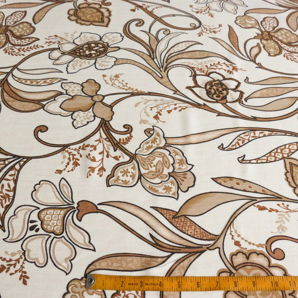 Tuscany Adventure Ivory Printed Linen