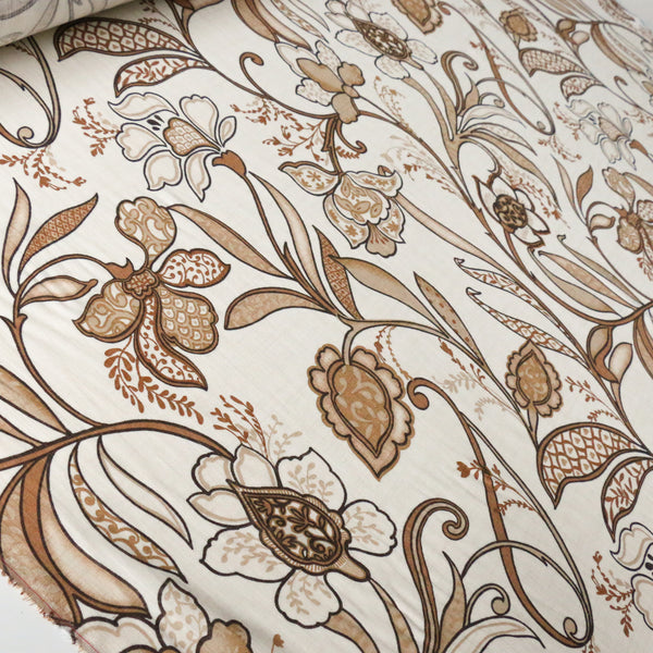 Tuscany Adventure Ivory Printed Linen