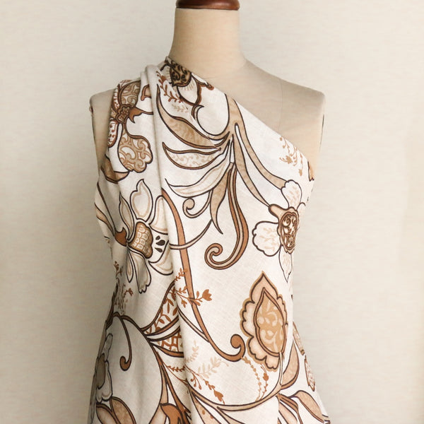 Tuscany Adventure Ivory Printed Linen