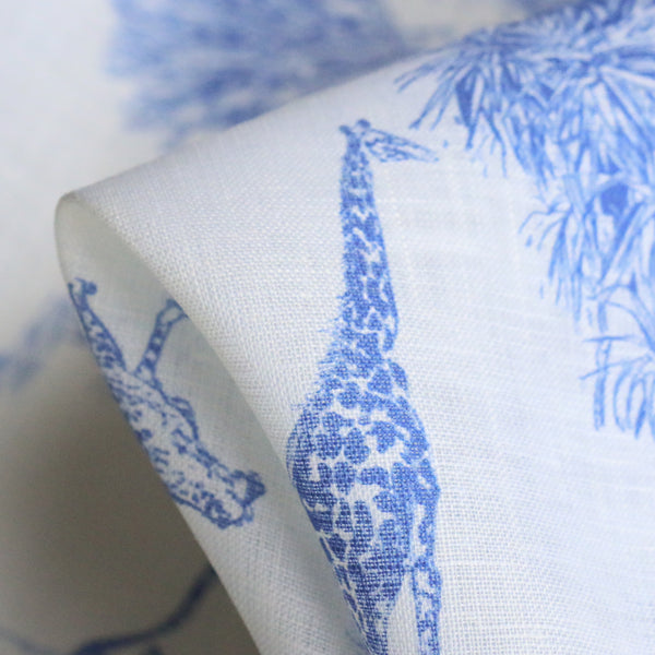 Blue Scene Linen Gauze