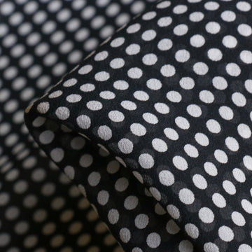 Pois Nero Silk Georgette