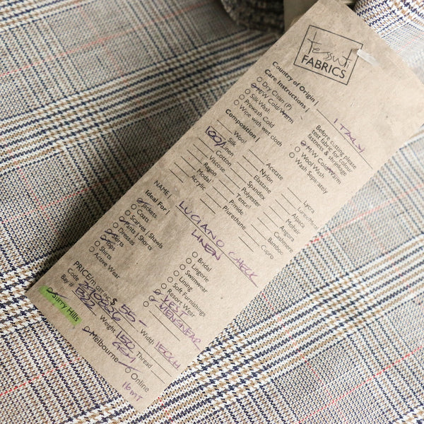 Luciano Check Linen