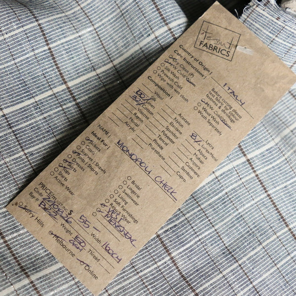 Monopoli Check Linen Blend