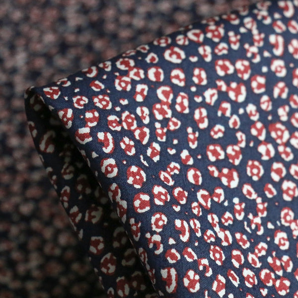 Buds + Blooms Red/Navy Cotton Shirting