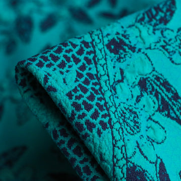 Rainflower Aqua Jacquard Knit