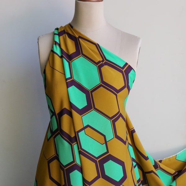 Honeycomb Menta Viscose