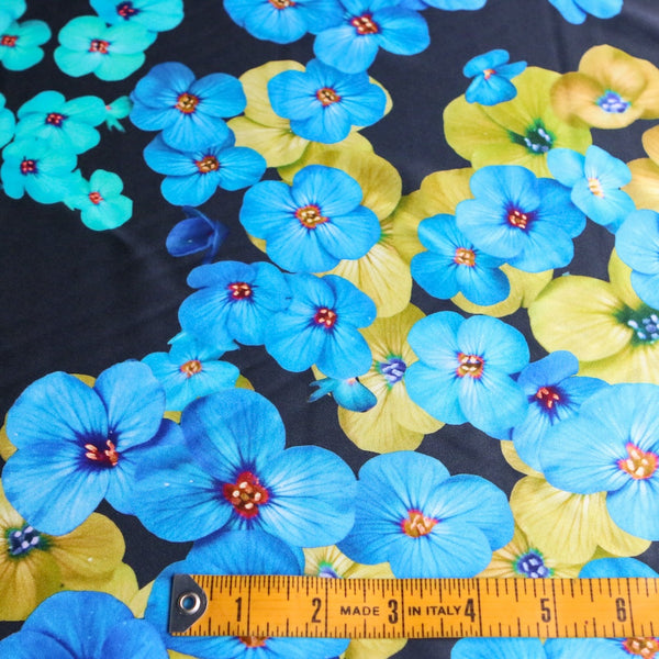 Rosaria Bloom Stretch Viscose/Silk Satin