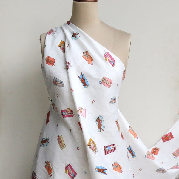 Sunbathers Printed Linen