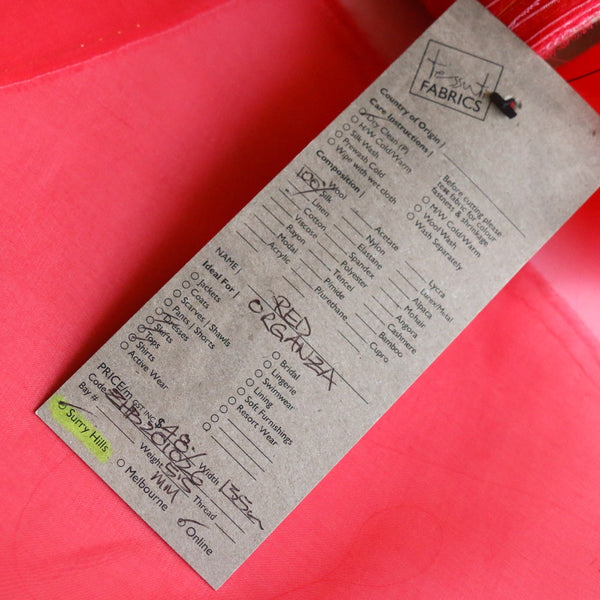 Red Silk Organza