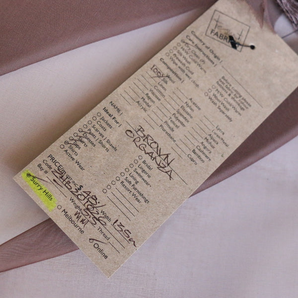 Brown Silk Organza