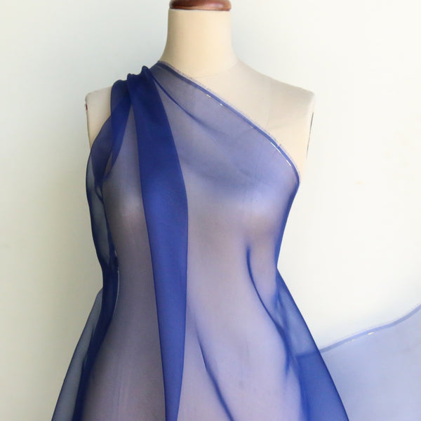 Sapphire Silk Organza