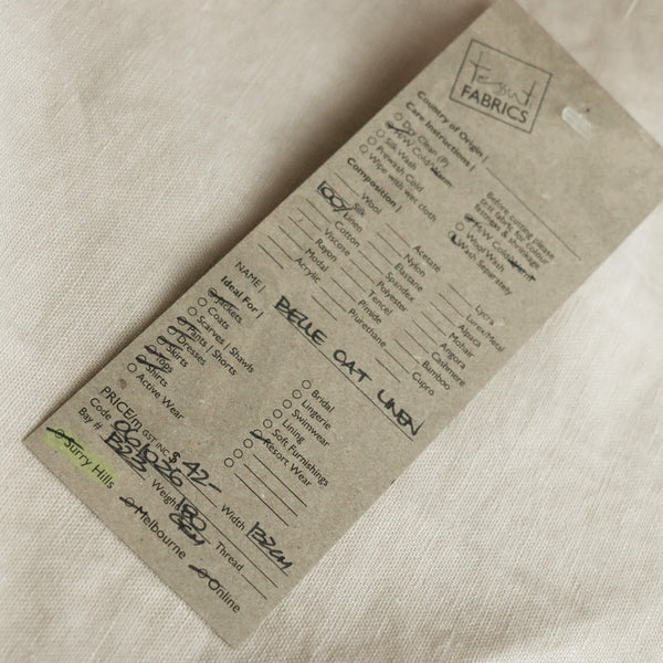 Belle Oat Linen - Washed Finish