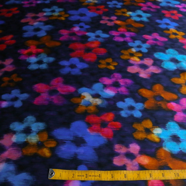 Frances Wild Navy/Fuschia - Liberty Belgravia Silk Satin