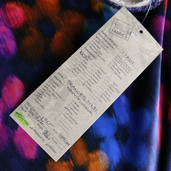 Frances Wild Navy/Fuschia - Liberty Belgravia Silk Satin