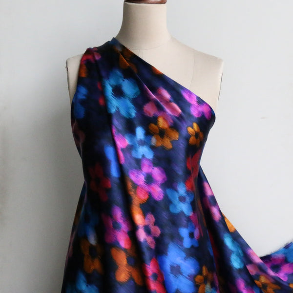 Frances Wild Navy/Fuschia - Liberty Belgravia Silk Satin