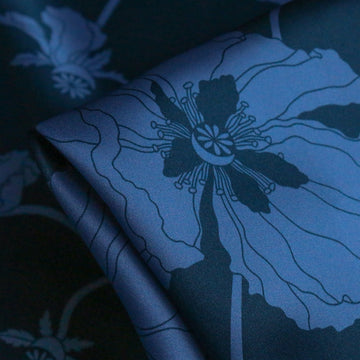 Fragile Bloom Navy - Liberty Belgravia Silk Satin
