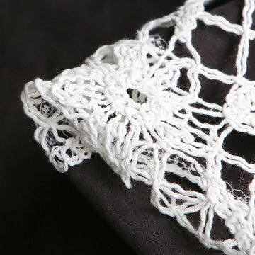 St Tropez Voile With Lace Floral Insert