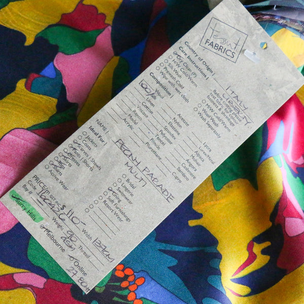 Peony Parade Multi - Liberty Belgravia Silk Satin