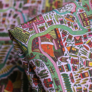 Pattern Map Pink - Liberty Kensington Silk CDC