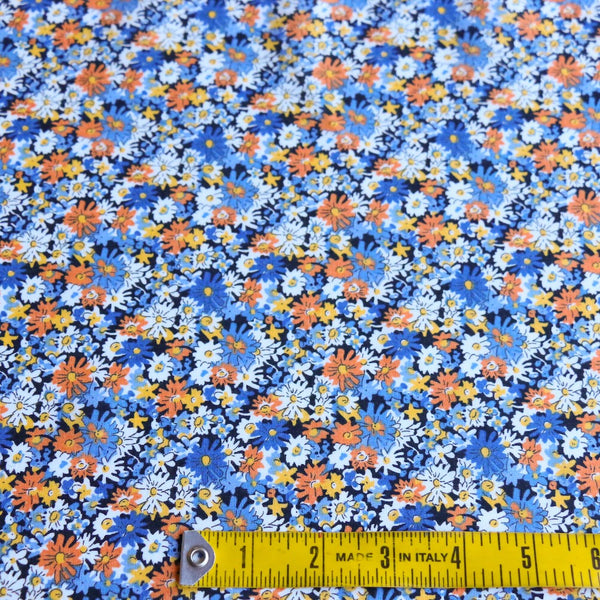 Fiori Blue Linen/Cotton
