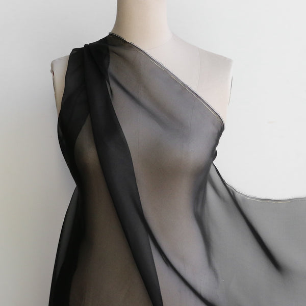 Black Silk Organza