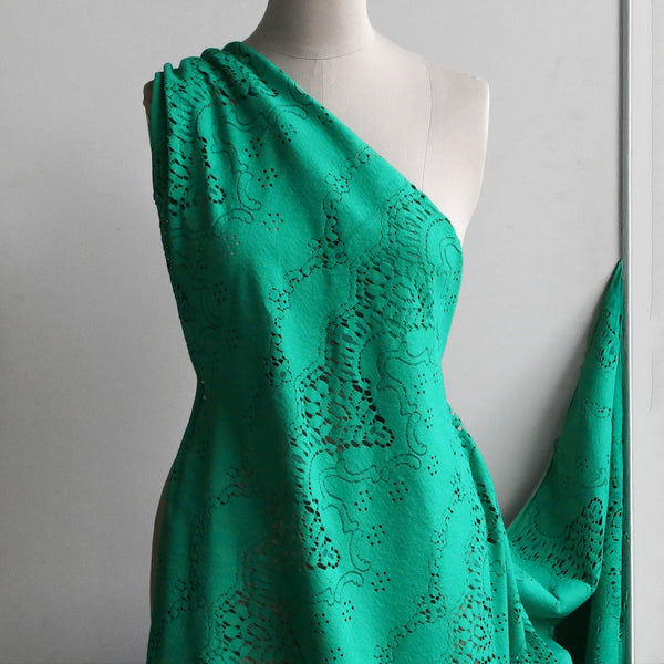Bluebird Emerald Textured Lace
