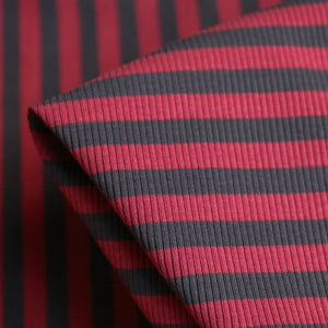 Caron Smoke/Raspberry Stripe Knit