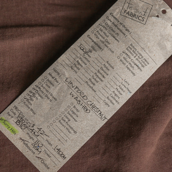 Linford Chestnut Washed Linen