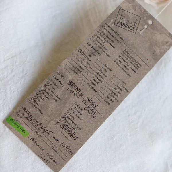 Bronte Ivory Linen Crinkle Gauze