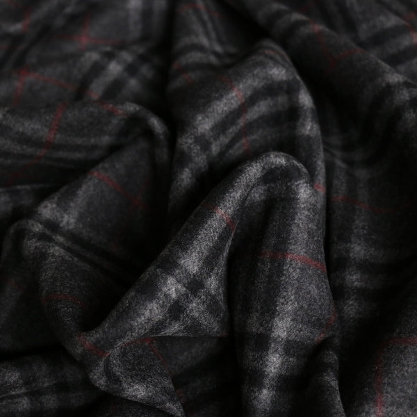 Keira Charcoal Check Double Sided
