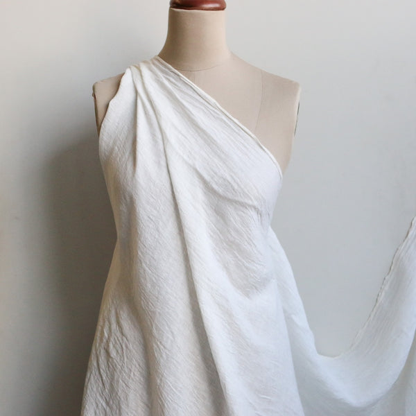 Bronte Ivory Linen Crinkle Gauze