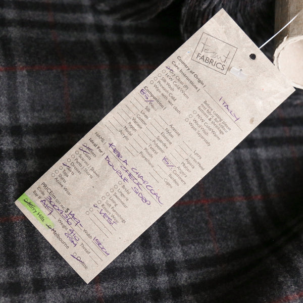 Keira Charcoal Check Double Sided