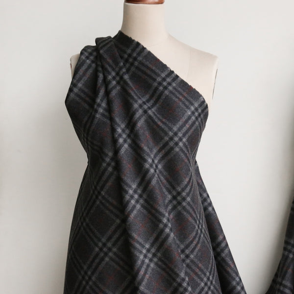 Keira Charcoal Check Double Sided