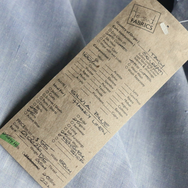 Silvia Blue Hanky Linen