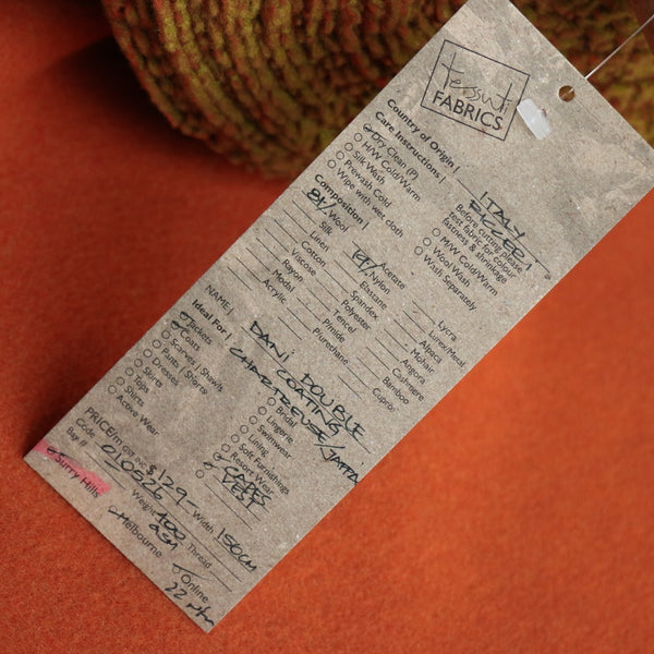 Dani Double Coating Chartreuse/Jaffa