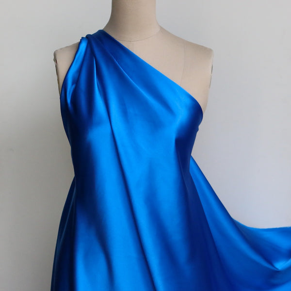 French Blue Silk Satin - 19mm