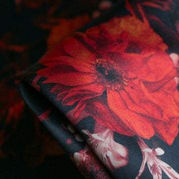 Cordelia Navy Silk Satin