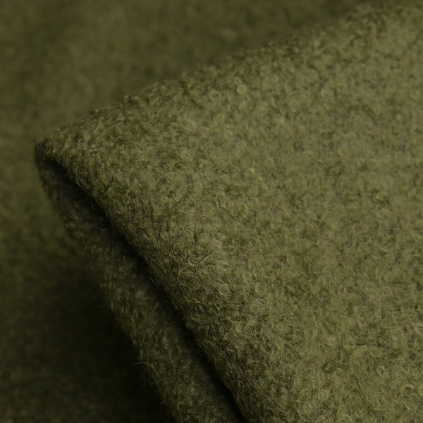 Bouclé Moss Green Coating