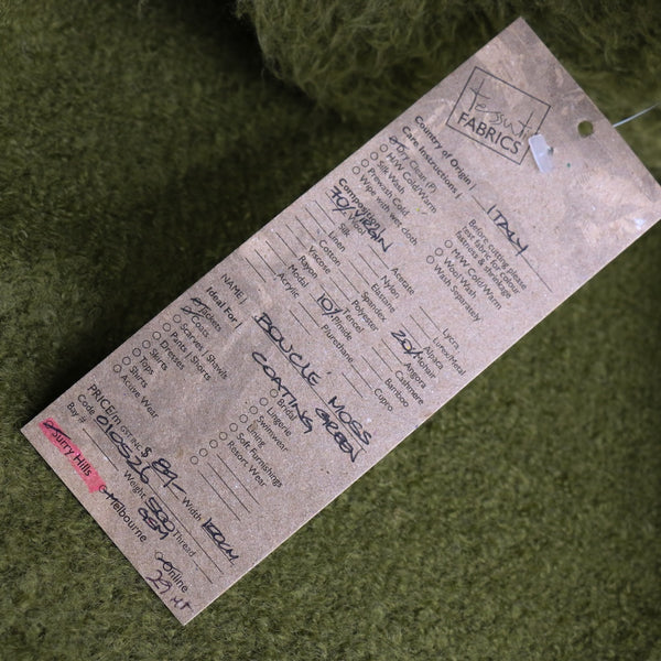 Bouclé Moss Green Coating