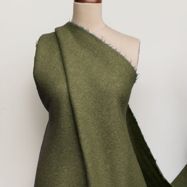 Bouclé Moss Green Coating