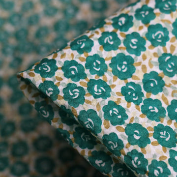 Emerald Spring Seersucker Cotton