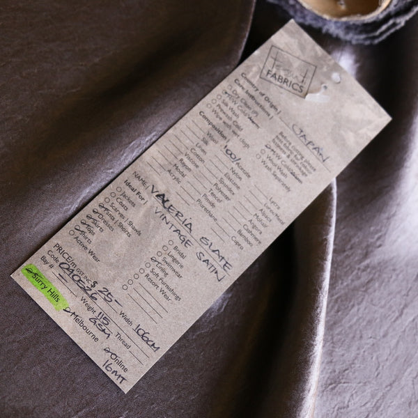 Valeria Slate Vintage Satin