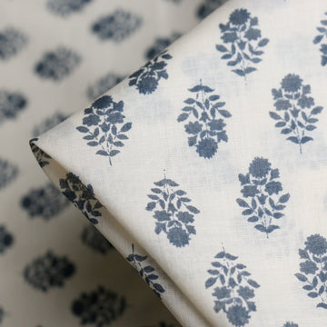 Saira Blossom Cream Cotton Voile