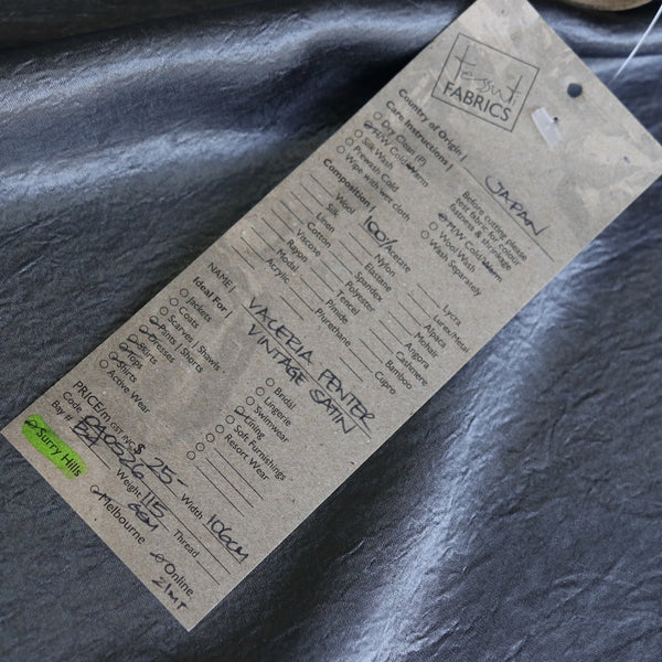 Valeria Pewter Vintage Satin
