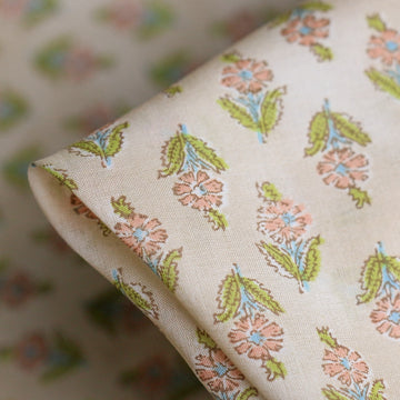 Chai Blooms Cotton Voile