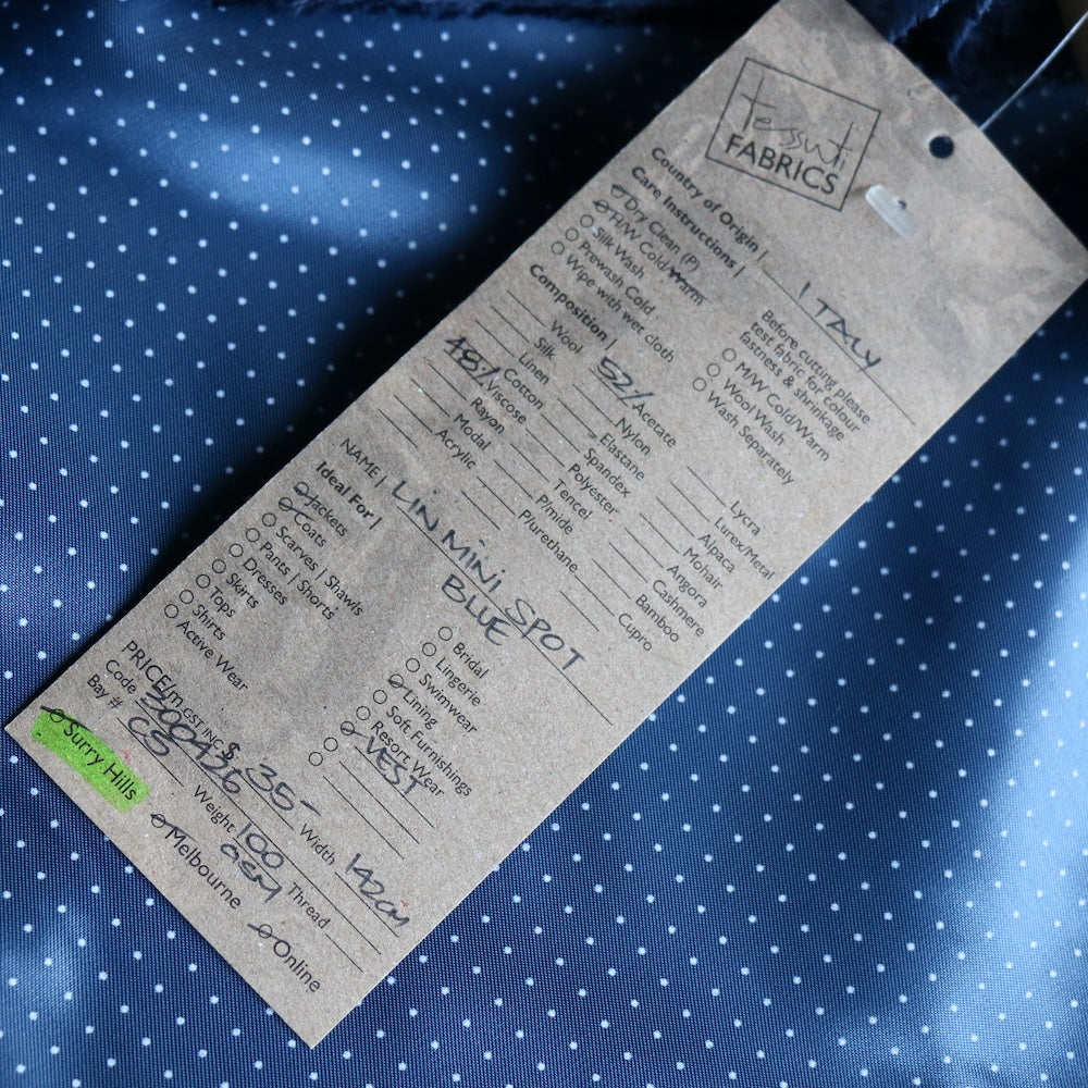 Lin Mini Spot Blue - Fancy Lining