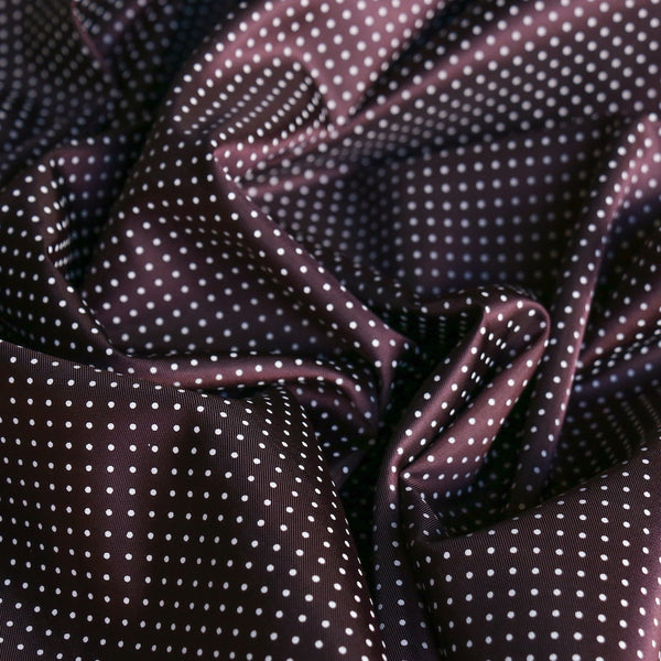 Lin Spot Plum/White - Fancy Lining