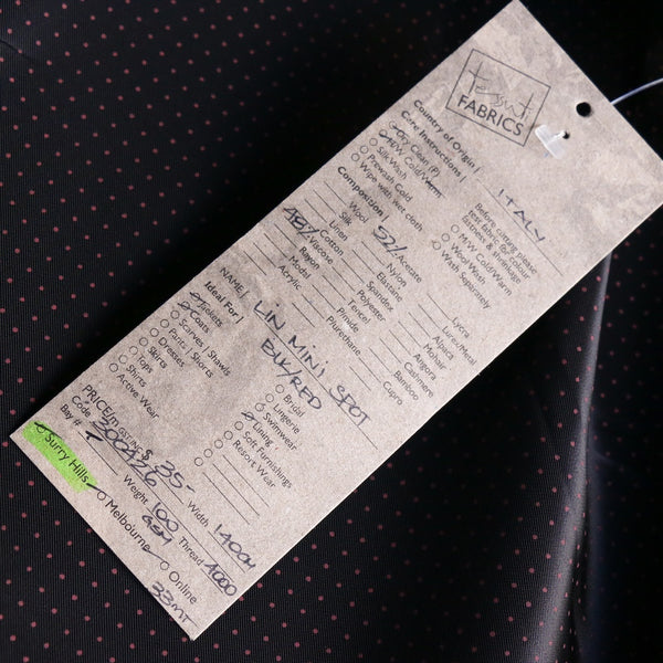 Lin Mini Spot Black/Red - Fancy Lining