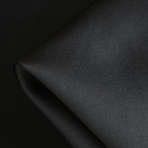Remnant of Catwalk Black Satin Backed