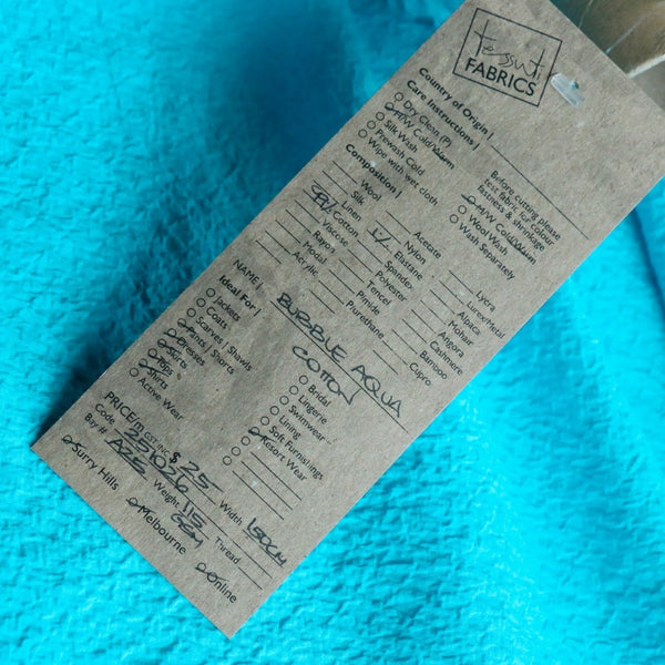 Bubble Cotton Aqua
